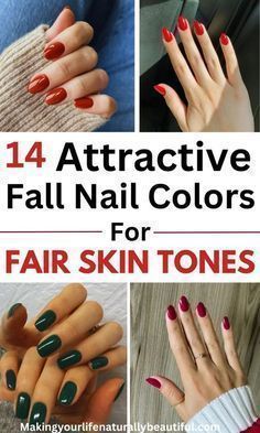 Simple Nails For Pale Skin, Fall Nail Colors Pale Skin, Nail Polish Colors For Fair Skin, Fall Nail Colors For Light Skin Tones, Fall Nails For Light Skin, Fall Fingernail Polish Colors, Fall Nails For Fair Skin, Apple Cider Nails, Fall Nail Colors For Pale Skin