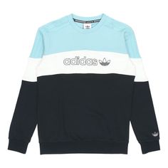 Adidas originals BX-20 CREW Colorblock Sports Light Blue GD5788 (Men's/Gift to Boyfriend) Adidas Sporty Sweatshirt With Three Stripes, Sporty Adidas Sweatshirt With Three Stripes, Blue Crew Neck Sweatshirt For Sports Events, Blue Color Block Athleisure Sweatshirt, Blue Graphic Print Sweatshirt Sportswear, Blue Color Block Sweatshirt Athleisure Style, Sports Cotton Color Block Sweatshirt, Blue Crew Sweatshirt For Sports Events, Color Block Crew Neck Sweatshirt For Streetwear