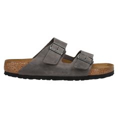 The legendary two-strap design from Birkenstock - the Arizona. Iconic style complemented with the signature comfort of the Birkenstock footbed. Shown in a sturdy oiled nubuck leather with a soft footbed for extra comfort. $135.00 Classic Double Strap Leather Footbed Sandals, Suede Slides With Leather Footbed And Double Strap, Suede Double Strap Slides With Leather Footbed, Classic Suede Sandals With Textured Footbed, Classic Suede Sandals With Leather Footbed, Comfortable Double Strap Leather Footbed Sandals, Classic Suede Footbed Sandals With Removable Insole, Sandals Casual, Footbed Sandals