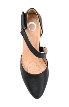 This elegant d'Orsay pump with foam cushioning is sure to keep you feeling great as you twirl around the dance floor. 2 1/2" heel Foam-cushioned footbed Syntehtic upper, lining and sole Imported Fitted Closed Toe Heels With Arch Support, Fitted Closed-toe Heels With Arch Support, Fitted High Heels With Arch Support, Elegant Wedge Heels With Arch Support, Evening High Heels With Arch Support, Chic Closed Toe Heels With Arch Support, Black Pointed Toe Heels With Arch Support, Black Formal Heels With Arch Support, Black Formal Shoes