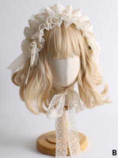 Complete your Lolita look with 2 options beige sweet Lolita bowknots hairband! This charming hairband is the perfect accessory for adding a touch of sweetness to your ensemble. With its delicate bowknots and versatile beige color, it complements a wide range of Lolita and Kawaii outfits.  Please note that this product includes only one hairband. Adjustable Cream Hair Accessories With Bow, Cute Adjustable Cream Hair Accessories, White Bow Headband Hair Accessory, Adjustable Cream Headband, Cute Satin Bow Headband, Lace Hairband, Cake Hat, Cap Cake, Kawaii Outfits