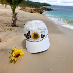 Introducing our Summer Daze baseball hat. So fun and colorful . Bright Monarch Butterly patches. A adorable Sunflower patch and a yellow gold crystal cup chain to make it pop! *** Color may vary Adjustable Gold Baseball Cap For Summer, Casual Gold Trucker Hat One Size Fits Most, Casual Gold Trucker Hat One Size, Gold Casual Trucker Hat, One Size Fits Most, Gold Casual Trucker Hat One Size, Gold Casual Trucker Hat, Casual Adjustable Gold Baseball Cap, Summer Gold Trucker Hat, Adjustable Gold Trucker Hat For Summer