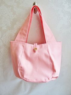 Tote Bag, Canvas Tote, Small Tote Bag, Pink Tote Bag, Pink Purse Pink Tote Bag, Everyday Purse, Pink Canvas, Pink Tote Bags, Small Tote Bag, Pink Purse, Pink Tote, Crochet Cowl, Bag Canvas