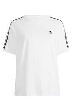 Heritage style meets modern comfort in this sporty T-shirt bearing classic 3-Stripes detailing and an embroidered Trefoil on the chest. Crewneck Short sleeves 94% cotton, 6% elastane Machine wash, dry flat Imported Virgo Rising, Adidas Adicolor, Contemporary Accessories, Pull And Bear, Satchel Tote Bag, Business Wear, Heritage Fashion, Pajama Robe, School Fits