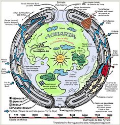 an image of the earth with all its major parts labeled in english and spanish, as well as some other words