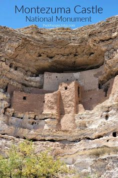 an old cliff dwelling built into the side of a mountain