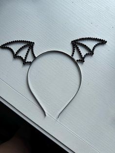 Caution: Small Parts - Always have adult supervision when wearing. Care: Hand wash with water and air dry. No returns or refunds. All sales final. Bat Headband, Headband Diy, Bat Wing, Diy Headband, Barrette Clip, Bat Wings, Gothic Fashion, Barrettes, Air Dry