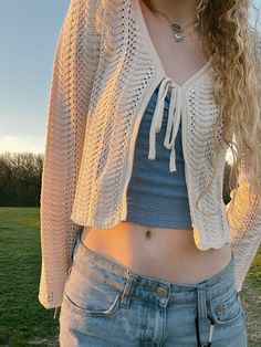 #outfits #ootd #outfit #fit #fitcheck #inspo #pretty #coquette #outfitoftheday #outfitinspo #2024 #pinterest #aesthetic Coquette Crochet Top, Coquette Lace Top Outfit, Coquette Cardigan Outfit, Fairycore Coquette Outfit, Spring Coquette Cami Top, Pinterest Aesthetic, Ootd Outfit, Dream Style, Beach Outfit