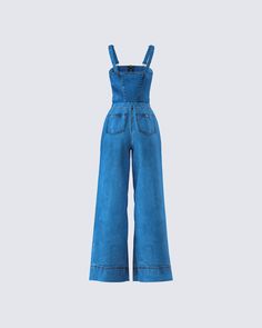 Nothing beats a classic pair of overalls for a versatile and timeless look 💙 With a fit that hugs you in all the right places, these denim overalls are your ticket to looking good anywhere you go 😌 Chic Dark Wash Denim Overall Jumpsuit, Chic Dark Wash Denim Jumpsuit, Dark Wash Full-length Denim Jumpsuit, Full-length Summer Denim Jumpsuit, Chic Medium Wash Cotton Overalls, Full-length Denim Jumpsuit For Summer, Chic Denim Overall Shortalls, Medium Wash Denim Jumpsuits And Rompers With Bib Front, Denim Blue Bib Front Jumpsuit And Rompers