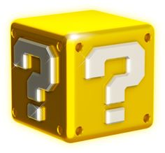 a yellow and silver question block with the letter q on it