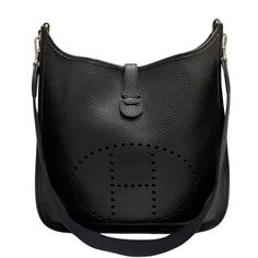 Used Hermes Evelyn 1 Togo Leather Shoulder Bag Sacoche Crossbody Black 30529 (Sku: Gzl11tl5) === General === Brand : Hermes Line : Evelyne === Design === Type : Shoulder Bag Material : Togo Leather Color : Black Gender : Women === Size === Size (Hxwxd) : 30cm X 32.5cm X 9cm / 11.81'' X 12.79'' X 3.54'' Strap Length : 88cm / 34.64'' === Inventory === Serial Number : H Production Year : 2004 === Included Items === Accessories : Dust Bag Accessories Notice : Before Purchasing, Please Refer To The Images Of The Accessories Included With The Item. === Condition === Condition : Used (Very Good) Ranking : Rank A Used - A Few Traces Of Usage, Some Scratches / Dirt Can Be Seen But Ove On-the-go Leather Shoulder Bag With Leather Strap, Hermes Crossbody Bag Evelyn, Black Shoulder Bag With Leather Lining For On-the-go, Hermes Black Evelyn Bag, On-the-go Leather Shoulder Bag With Logo Hardware, Luxury On-the-go Shoulder Bag With Metal Hardware, Togo Leather, Hermes Bags, Leather Shoulder Bag