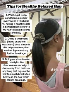 Tips for Healthy Relaxed Hair Diy Relaxer For Black Hair, How To Take Care Of Relaxed Hair, Healthy Relaxed Hair Growth, Long Relaxed Hairstyles, How To Grow Relaxed Hair Faster, Hairstyles For Short Relaxed Hair Black, How To Style Relaxed African Hair, Protective Hairstyles For Relaxed Hair, Relaxed Hair Tips