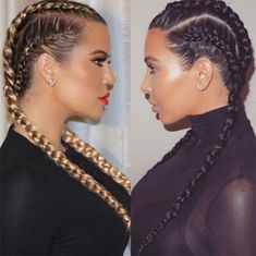 Khloe Kardashian Braids, Boxer Braids Hairstyles, Kim Kardashian Braids, Kardashian Braids, Kardashian Beauty, Kim Kardashian Hair, Boxer Braids, Braided Cornrow Hairstyles, Braids For Kids