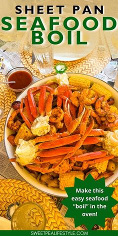 A giant round platter with crab legs, shrimp, potatoes, sausage, corn, and onions on it. Crab Legs Boil, Shrimp Boil In Oven, Country Boil Recipe, Crab Boil Recipe, Low Country Boil Recipe, Seafood Boil Recipe, Lowcountry Boil, Low Country Boil Party, Shrimp And Crab Boil