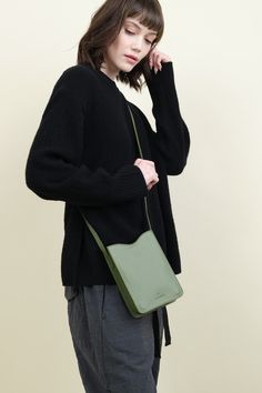 Roseto Crossbody Bag in Cipresso Classic Green Shoulder Bag With Mobile Phone Holder, Classic Green Shoulder Bag With Phone Holder, Classic Green Mobile Phone Bag, Modern Rectangular Bag With Cell Phone Pocket, Modern Rectangular Case Bag With Cell Phone Pocket, Modern Rectangular Case Bags With Cell Phone Pocket, Rectangular Shoulder Bag With Smooth Grain, Modern Shoulder Bag With Mobile Phone Case, Everyday Rectangular Case Bag