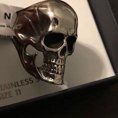 Silver Skull Skeleton Men’s Ring Size 11 New In Box Goth Grunge Alt Silver Skull Skeleton Men’s Ring Size 11 New Goth Jewelry Men, Metalhead Rings, S Ring, Jewelry Men, Goth Jewelry, Goth Aesthetic, Goth Grunge, Mens Accessories Jewelry, Silver Man