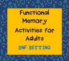 Functional Memory Activities for the SNF setting. Great for speech therapists looking for memory activities for adults. This workbook includes activities targeting orientation, immediate/short-term memory, and safety awareness. Memory Activities For Adults, Adaptive Equipment Occupational Therapy, Snf Slp, Senior Care Activities, Memory Care Activities, Memory Activities, Nursing Home Activities, Therapeutic Recreation, Country View