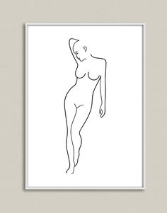 a black and white line drawing of a woman's body in the shape of a female