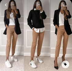 Smart Casual Women, Casual Work Outfits Women, Smart Casual Work Outfit, Office Casual Outfit, Office Outfits Women, Brown Pants