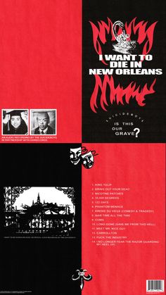 the back cover of i want to be in new orleans, which is red and black