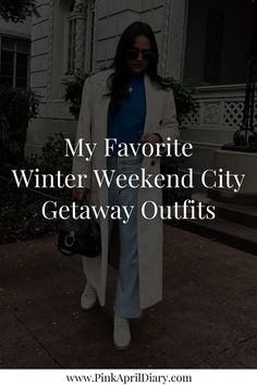 Discover how to dress for winter in the city with my latest chic winter fashion blog post featuring my favorite winter weekend city getaway outfits. From lightweight sweater outfits to black turtleneck outfits, these winter city outfits blend comfort, sophistication, and practicality. Click the link to read more today and discover my favorite winter outfits for the city! Holiday City Outfits, Weekend In The City Outfits, South Florida Winter Outfits, Philadelphia Outfit Winter, Nyc December Outfits Street Style, New Orleans Winter Outfit, Weekend Dress Outfit, Charleston Outfits Winter, Dc Outfits Washington Winter