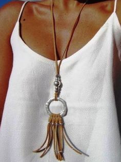 Product Details Product Title: Beach Ethnic Versatile Leather Rope Long Necklace QAR90 Decoration/Process: Metal,Tassel Main Material: Metal,PU Activity: Daily,Vacation Pattern: Geometric Style: Boho Theme: All Season Type: Pendant Necklaces Color: As Picture Size: One-size Stile Boho Chic, Tassel Necklace Boho, Boho Styl, Boho Mode, Long Tassel Necklace, Beaded Tassel Necklace, Mode Boho, Tassel Jewelry, Necklace Beaded