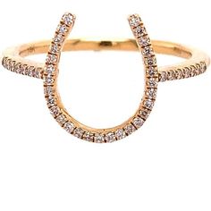 This Horseshoe Diamond Ring by Ruchi New York is the perfect statement piece for any woman looking to add a touch of elegance to their outfit. The horseshoe design of the ring is both unique and eye-catching, making it a perfect gift for someone special or a treat for yourself. The brilliant cut diamonds totaling 0.17 carats are set in 18k yellow gold, which gives the ring a warm and inviting tone. The diamonds are carefully selected for their quality and brilliance, ensuring that they will catc Elegant Horseshoe Rings For Gifts, Elegant Gold Horseshoe Rings, Horseshoe Design, Horseshoe Jewelry, Horseshoe Ring, Woman Looking, Fine Jewelry Collection, Brilliant Cut Diamond, Someone Special