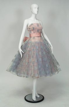 50s Prom, Jersey Evening Dress, Peter Pan Dress, Bow Party, 1st Dibs, Cotton Candy Colors, Cupcake Dress, Jeanne Lanvin