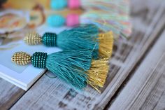 "Beaded tassel earrings are TREND! They will be a wonderful accessory for any of your style! ♡I promise that you will always be in the spotlight with these earrings!♡ More colors https://www.etsy.com/ru/shop/UkrainianJewelryShop?ref=listing-shop2-all-items-count%C2%A7ion_id%C2%A7ion_id%C2%A7ion_id§ion_id=18493990 Length: 3.6 inches (9 cm) ❤ CUSTOM ORDERS It is ABSOLUTELY HANDMADE . So if you like this item in a different color or size, send me a message please. I will send you a link for a \"cus Elegant Turquoise Tassel Earrings, Turquoise Tassel Earrings For Party, Handmade Turquoise Tassel Earrings For Party, Beaded Tassel Earrings, In The Spotlight, Wing Earrings, Trendy Earrings, Beaded Tassels, Fun Earrings