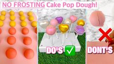 some cake pops and donuts are being made with fake doughnuts on them