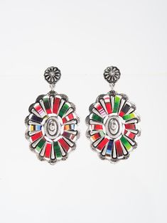 Expertly crafted with a Western-inspired design, these Concho Drop Earrings by Bowie are a sophisticated and versatile addition to any jewelry collection. Adorned with intricate wrapped details, they provide a polished touch to any outfit. Elevate your style with these unique earrings. SizeHEIGHT: 2"WIDTH: 1.25" QualityMade with premium materials for quality and endurance Imported E9520 Multicolor Metal Clip-on Earrings, Multicolor Drop Wrap Earrings, Multicolor Metal Jewelry With Ear Wire, Multicolor Metal Earrings With Ear Wire, Multicolor Metal Ear Wire Earrings, Multicolor Clip-on Drop Earrings, Multicolor Metal Drop Earrings, Nickel-free Multicolor Drop Plug Earrings, Elevate Your Style