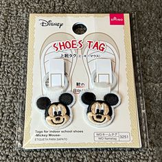 Brand New In Packaging! They Are Mickey Mouse Shoes Tags / Charms! Japan Exclusive! Rare And Hard To Find In The Us! Officially Licensed By Disney! You Can See The Seal Of Authenticity On The Back Of The Pack! They Are Meant To Go On The Back Loop Of Your Shoes To Make Sure Others Know They’re Yours, Or Just As A Cute Decorative Accessory! They Attach To Your Shoe Loop With A Plastic Split Ring (Like A Keyring, But Plastic). Make Your Shoes Instantly More Kawaii! The Charms / Tags Are Made From Newspaper Boy Hat, Mickey Mouse Shoes, Mickey Mouse Watch, Disney Hats, Disney Watches, Mickey Mouse Halloween, Disney Japan, Disney Pixar Up, Mickey Mouse Head