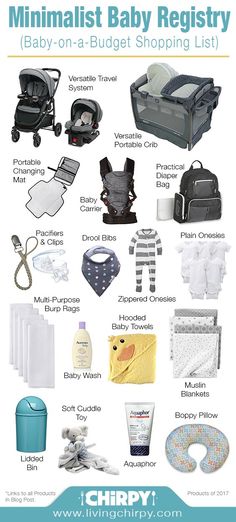 a baby's shopping list with items for him and her, including diapers