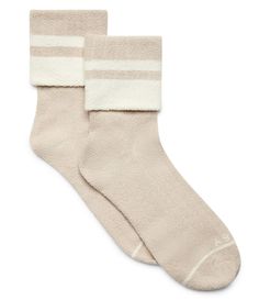 From Varley&#x2C; these socks feature:Woven boucle fabrication Comfortable soft touch Contrast trim stripesVarley© branding logo at toeMid-calf sock Optional roll topOne sizePolyester/elastaneMachine wash on cold cycle&#x2C; promptly remove from wash&#x2C; lay flat to drySingle sock pairImported. Trendy Mid-calf Socks, Breathable Fitted Mid-calf Socks, Fitted Cotton Mid-calf Socks, Stretch Ribbed Mid-calf Socks, Ribbed Cotton Mid-calf Socks, Casual Athletic, Calf Socks, Casual Socks, Contrast Trim