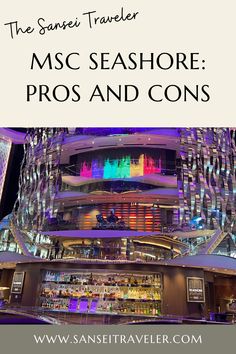 an advertisement for the san francisco traveler's msc seashore pros and cons