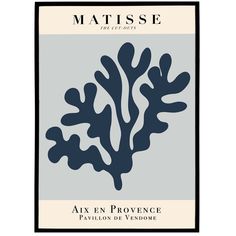 an image of a blue seaweed on a gray and white background with the words matissee