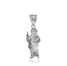 PRICES MAY VARY. necklace pendant or bracelet charm depicting St. Jude Thaddeus the Apostle, patron saint of lost causes christian religious jewelry sculpture crafted with authentic 925 sterling silver in perfect polished finish TOP QUALITY, AMERICAN MADE – Claddagh Gold is a family-run small business with experience in jewelry going back decades. Today, our workshop is located right in the heart of Los Angeles, California; all our pieces are made in the USA by our close-knit team of resident go Saint Jude, Necklace Chain, Chain Length, Charm Pendant, 925 Sterling Silver, Lost, Pendant Necklace, Chain, Sterling Silver