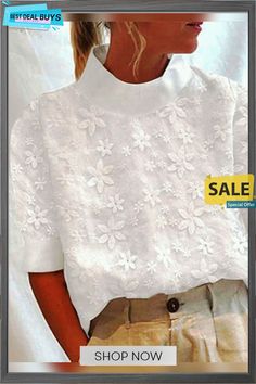 Women's Cotton Linen Lace Lapel Button Down Short Sleeve Shirt Lace Turtleneck, Button Down Short Sleeve, Elegant Blouses, Women Lace, Cotton Linen, Short Sleeve Shirt, Sleeve Shirt, Top Blouse, Turtle Neck