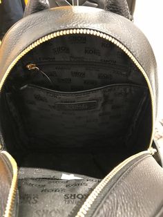 Michael Kors Women's Abbey Medium Studded Leather Backpack Black 35T8GAYB2L Pebbled leather with studded accent 100% polyester lining Gold tone hardware Zip closure Exterior features 1 zip pocket in front and 2 slide pockets on side Interior features 1 zip pocket, 1 large slip pocket and 2 multi-function slip pockets 23cm (W) x 30cm (H) x 11cm (D) Luxury Backpack With Zipper Closure, Designer Leather Backpack With Zipper, Designer Backpack With Zipper Pocket, Luxury Standard Backpack With Zipper Closure, Michael Kors Leather Backpack With Zipper, Leather Backpack With Gold-tone Hardware For On-the-go, Michael Kors Backpack For On-the-go, Designer Leather Backpack With Branded Hardware, Luxury Leather Backpack With Branded Hardware