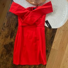 Lulu’s Off Shoulder Dress, Red, Size Xs, Fitted, Dressy & Elegant & Sexy, Zips In The Back, Had It In The Closet For A While And I Never Wore It (Tags Still Attached) So It’s Time To Let It Go ! Red Off-shoulder Mini Dress For Date Night, Red Off-shoulder Bodycon Dress For Date Night, Red Off-shoulder Midi Dress For Date Night, Red Off-shoulder Bodycon Dress For Cocktail, Red Off-shoulder Cocktail Bodycon Dress, Red Off-shoulder Mini Dress For Cocktail, Red Flirty Mini Dress For Formal Occasion, Red Fitted Off-shoulder Dress, Red Formal Mini Dress With Flirty Style