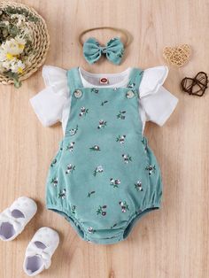 Multicolor  Collar   Floral  Embellished Medium Stretch  Baby Girls Clothing Newborn Mom, Newborn Girl Outfits, Baby Costumes, Girls Party Dress, Girl Mom