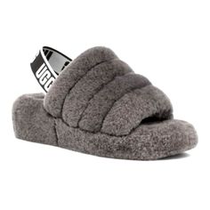 Fluff Yeah Slide, Ugg Coquette, Ugg Slides, Grey Slippers, Ugg Tasman Slippers, Fur Sandals, Sheepskin Slippers, Slide Slippers, Suede Slippers