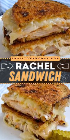 Here's a recipe for lunch at home! This Rachel Sandwich recipe features a turkey, Swiss, and coleslaw sandwich slathered with homemade Thousand Island dressing. Make this lunch meal idea that's grilled to perfection. Try it now! Rachel Sandwich, Coleslaw Sandwich, Homemade Thousand Island Dressing, Thousand Island Dressing, Sandwich Spread, Pork Sandwich, Grilled Cheese Sandwich, Coleslaw, Grilled Cheese