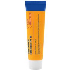 Good Molecules Sheer Mineral Face Sunscreen - SPF 30 - 1.7 fl oz Good Molecules Spf, Good Face Sunscreen, Good Molecules Sunscreen, Non Toxic Sunscreen, Skincare Stuff, Face Spf, Good Molecules, Spf Skincare, Nontoxic Skincare