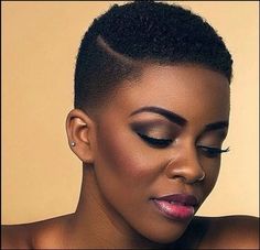 African Hair Cut, Tapered Haircut For Women, Short Hair Styles African American, Black Hair Cuts, Tan Skin Blonde Hair, Short Shaved Hairstyles