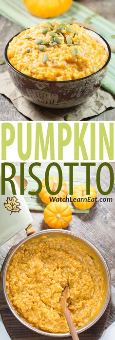 pumpkin risotto is an easy and delicious appetizer to serve on thanksgiving