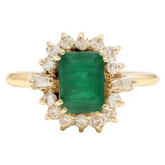 1.60 Carats Natural Emerald and Diamond 14K Solid Yellow Gold Ring Total Natural Green Emerald Weight is: Approx. 1.30 Carats Emerald Measures: Approx. 7.00 x 5.00mm Natural Round Diamonds Weight: Approx. 0.30 Carats (color G-H / Clarity SI1-SI2) Ring size: 5.5 (we offer free re-sizing upon request) Ring total weight: Approx. 3.0 grams Disclaimer: all weights, measurements and colors are approximate and may vary slightly from the listed dimensions or as seen in the image. All pictures are magnif Emerald Gem, Ringe Gold, Etsy Gold Ring, Gold Band Ring, White Gold Band, Emerald Engagement Ring, Green Emerald, Yellow Gold Ring, Natural Emerald