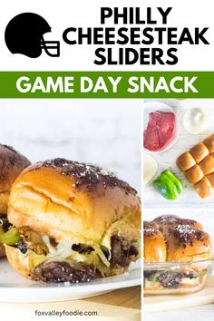 this game day snack has cheese steak sliders