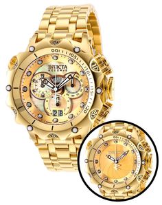 From the Reserve Collection by Invicta this Gold, Boy  Watch is powered by a high-quality 5050.C movement. This Invicta Watch has a 47 millimeter Gold case, that is protected by Flame Fusion crystal. It is water-resistant up to 200 meters. Invicta Model 36589 comes with a three-year warranty from InvictaStores.com. Gold Watches With Tachymeter And Round Dial, Gold Watch Accessories With Tachymeter For Gifts, Gold Automatic Chronograph Watch For Anniversary, Luxury Gold Diamond Watch With Tachymeter, Gold Diamond Watch With Tachymeter, Gold Chronograph Watch With Metal Dial As Gift, Gold Chronograph Watch With Metal Dial For Anniversary, Gold Chronograph Watch With Metal Dial For Gift, Gold Chronograph Watch For Anniversary With Metal Dial