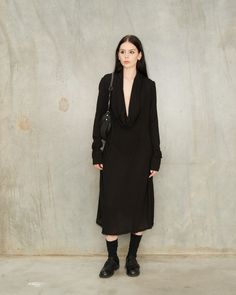 The latest collection from Marc Le Bihan is now available online, featuring graceful draped details in luxurious wool and silk. Styled here with pieces from Laura B, Rick Owens, and Guidi.⁠
⁠
Follow the link in our bio to browse the new styles.